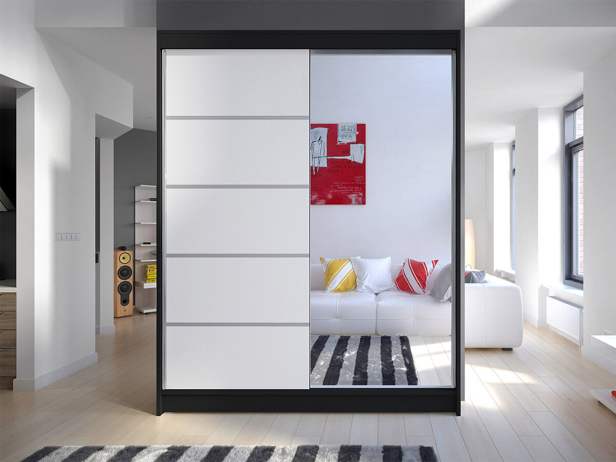 Kledingkast Closico Vastor III (Zwart + Wit)