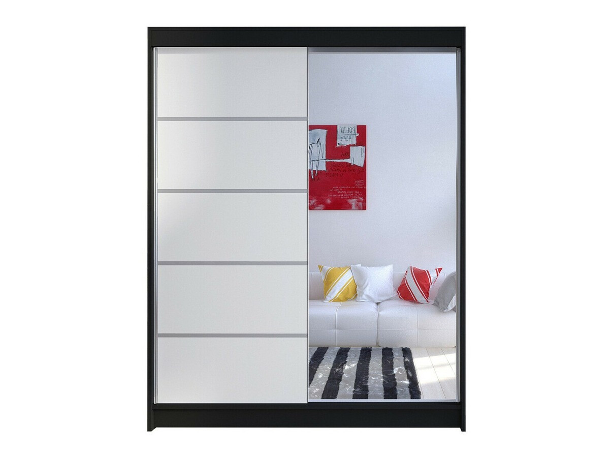 Kledingkast Closico Vastor III (Zwart + Wit)