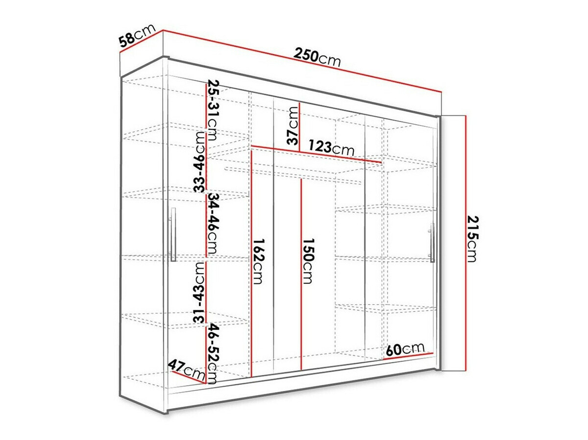 Kledingkast Closico 118 (Sonoma eik)