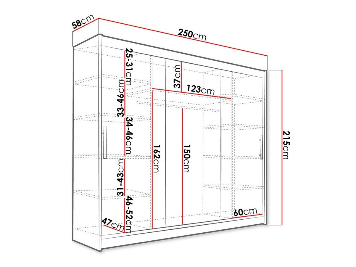 Kledingkast Closico Ordo II (Zwart)