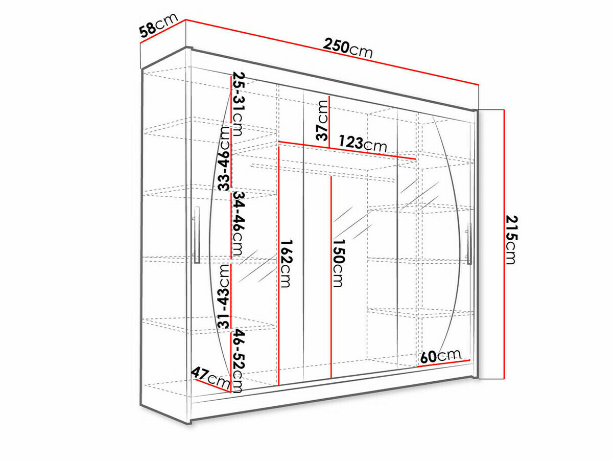 Kledingkast Closico 130 (Sonoma eik)