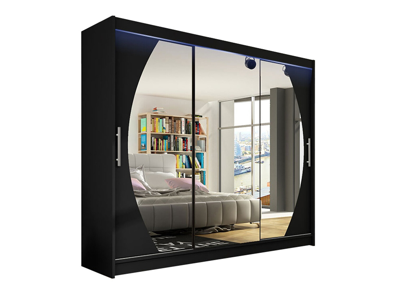 Kledingkast Closico 130 (Zwart)