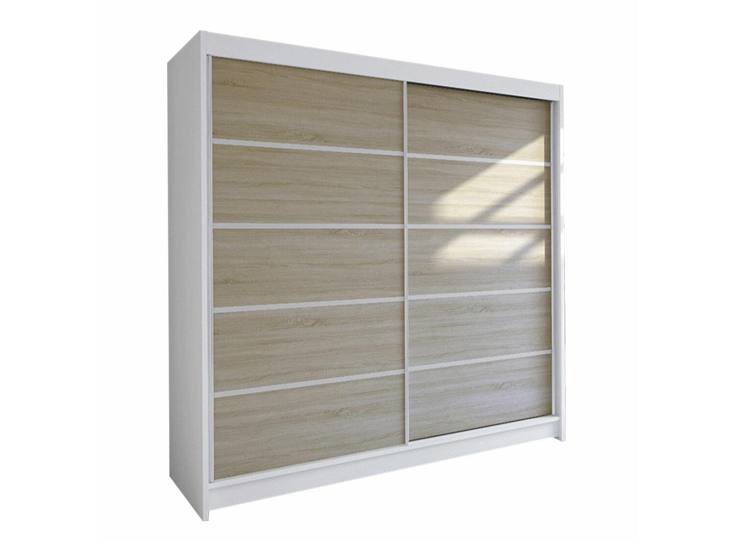 Kledingkast Closico Cavaris IV (Wit + Sonoma eik)