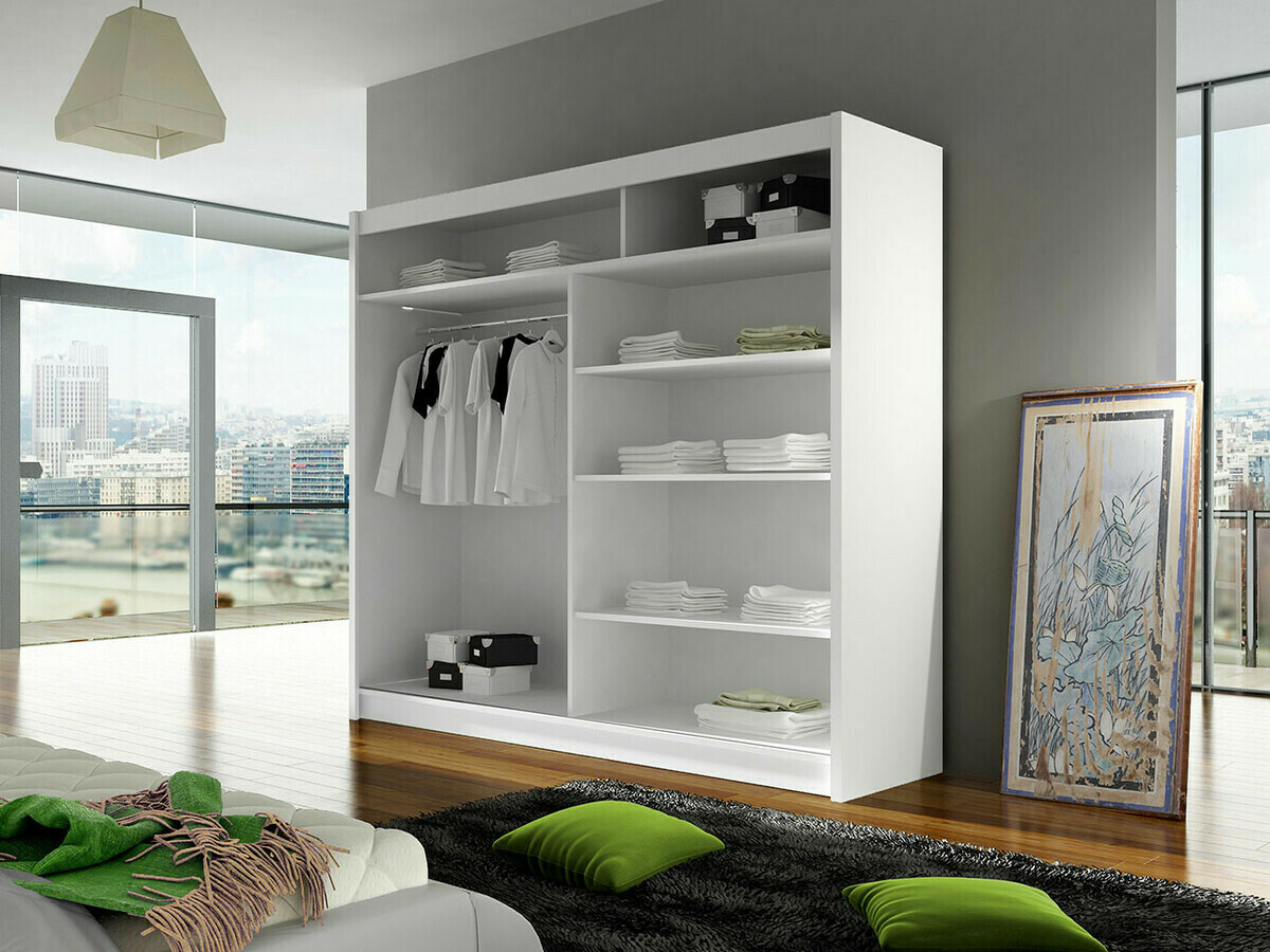 Kledingkast Closico Cavaris IV (Wit + Sonoma eik)