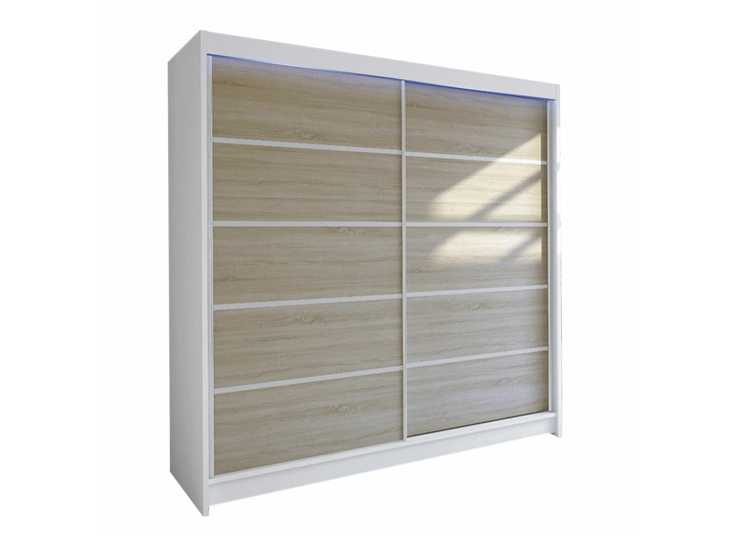 Kledingkast Closico Cavaris IV (Wit + Sonoma eik)