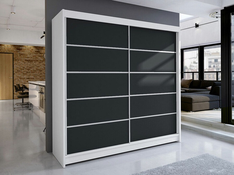Kledingkast Closico Cavaris IV (Wit + Zwart)
