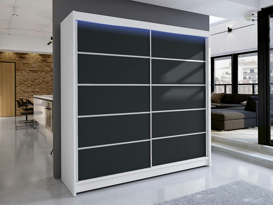 Kledingkast Closico Cavaris IV (Wit + Zwart)