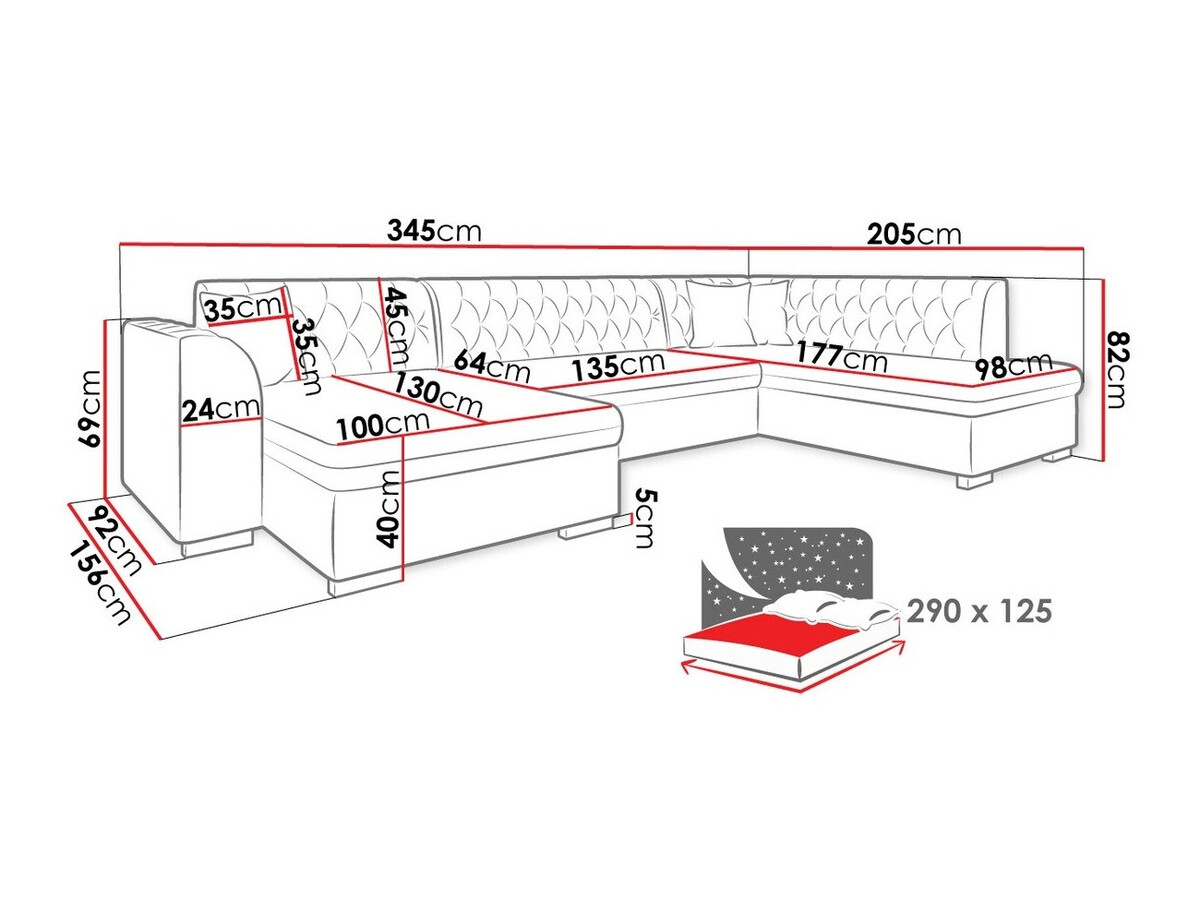 Hoekbank Comfivo 269 (Magic corduroyd 2205 + Magic corduroyd 2206)