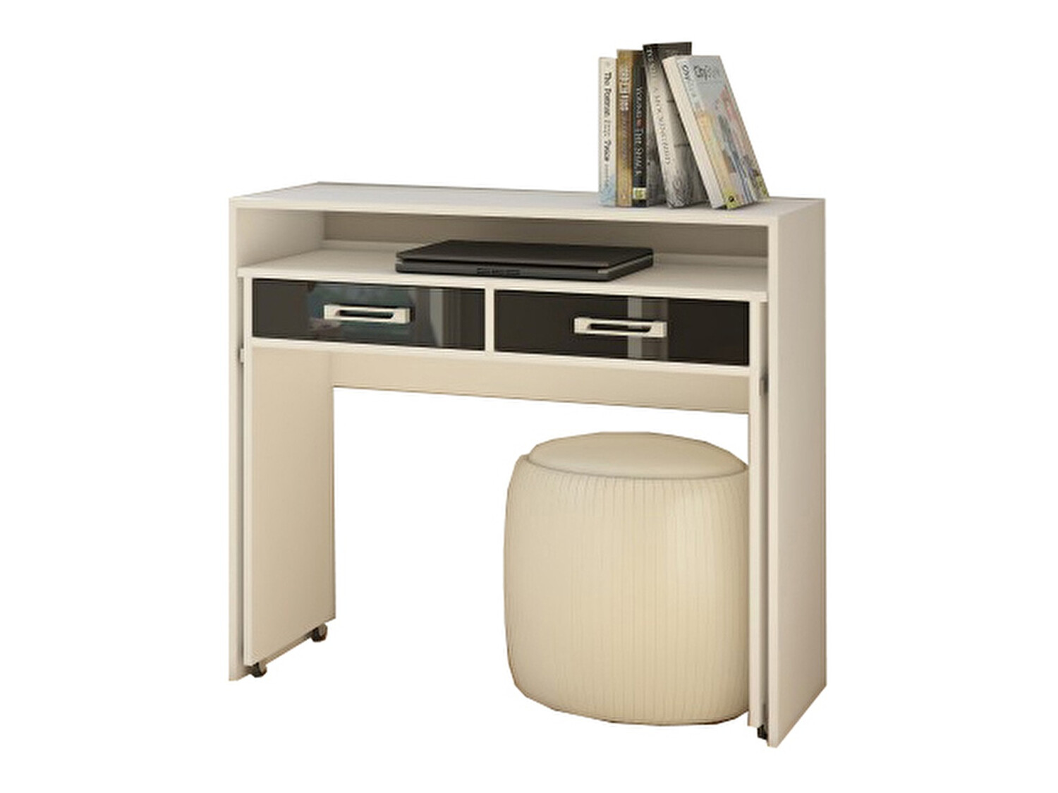 Bureau Gilroy 103 (Wit + Glanzend zwart)