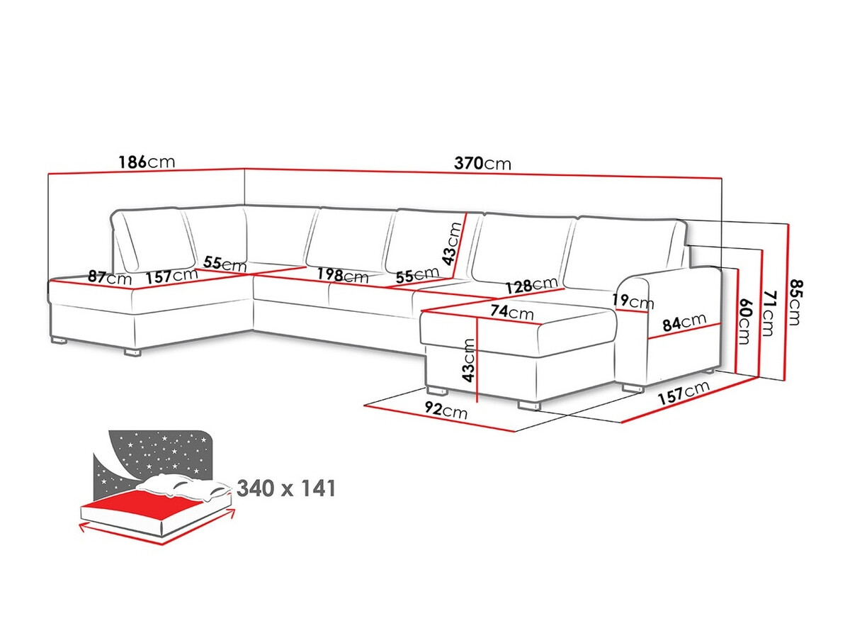 Hoekbank Comfivo Flumen III (Abriamo 03)