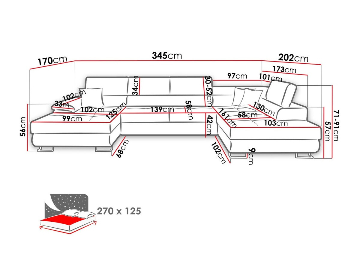 Hoekbank Comfivo Ruta V (Venus Velvet 2911 + Kenia 796)