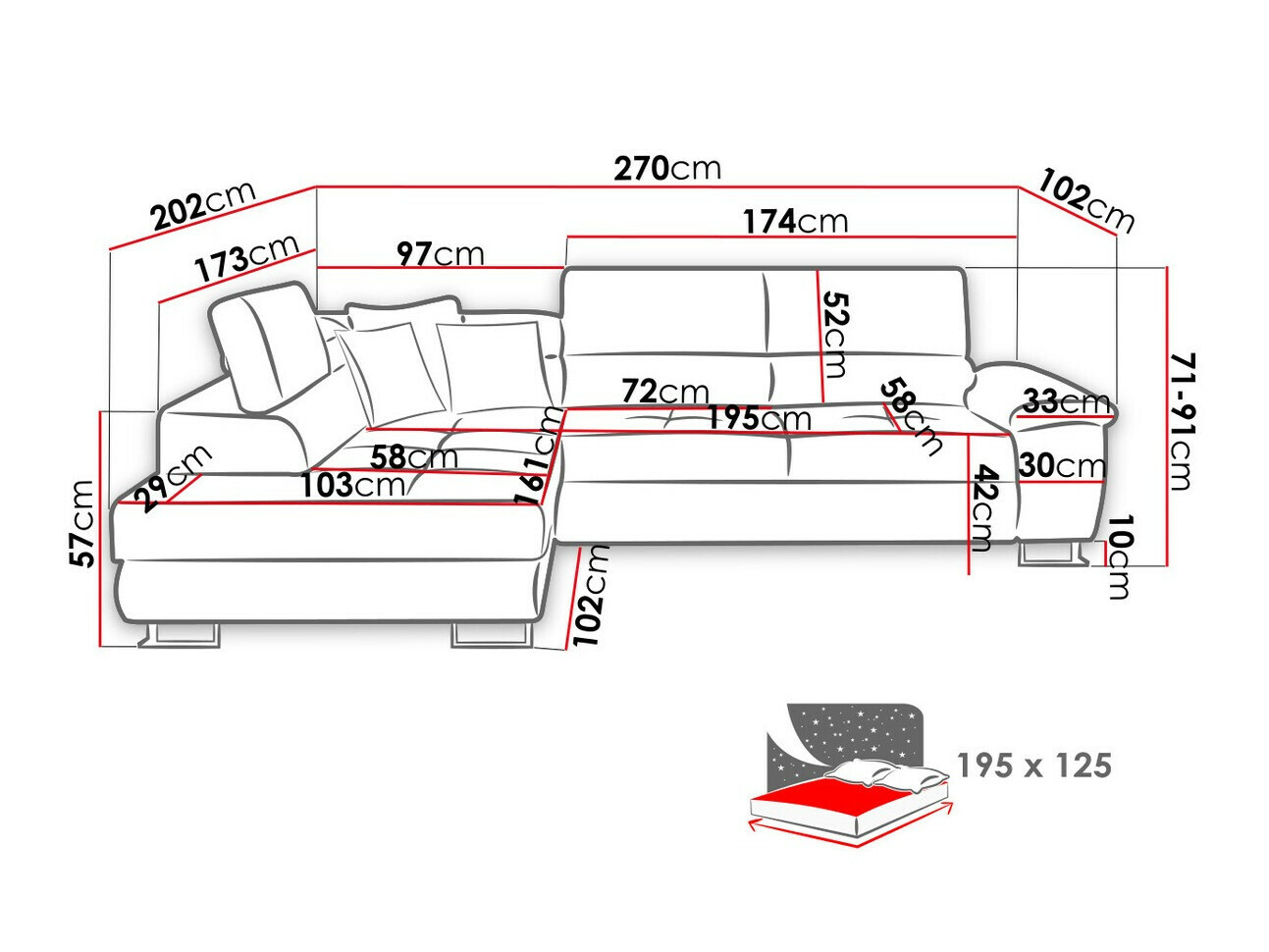 Hoekbank Comfivo 198 (Soft 017 + Bristol 2460 + Soft 017)