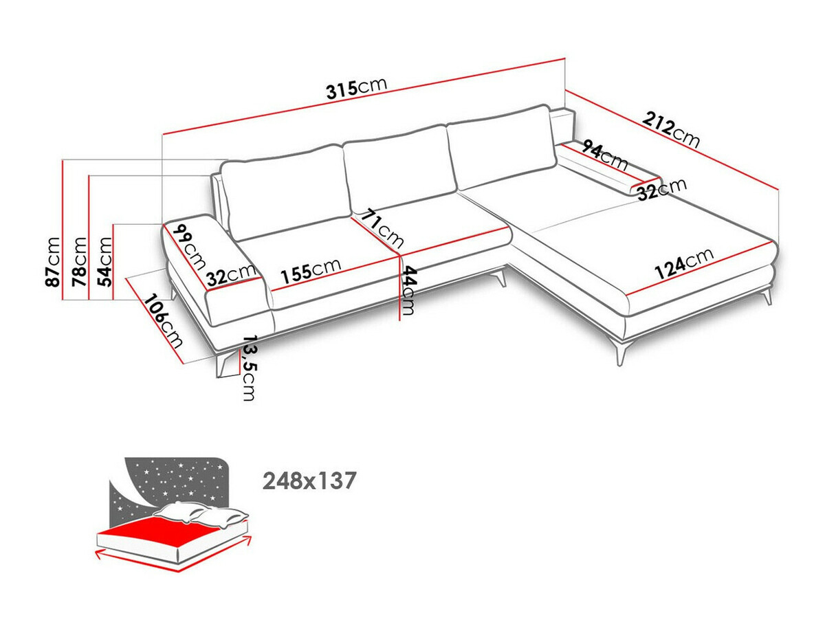 Hoekbank Lincoln 136 (Soro 76)