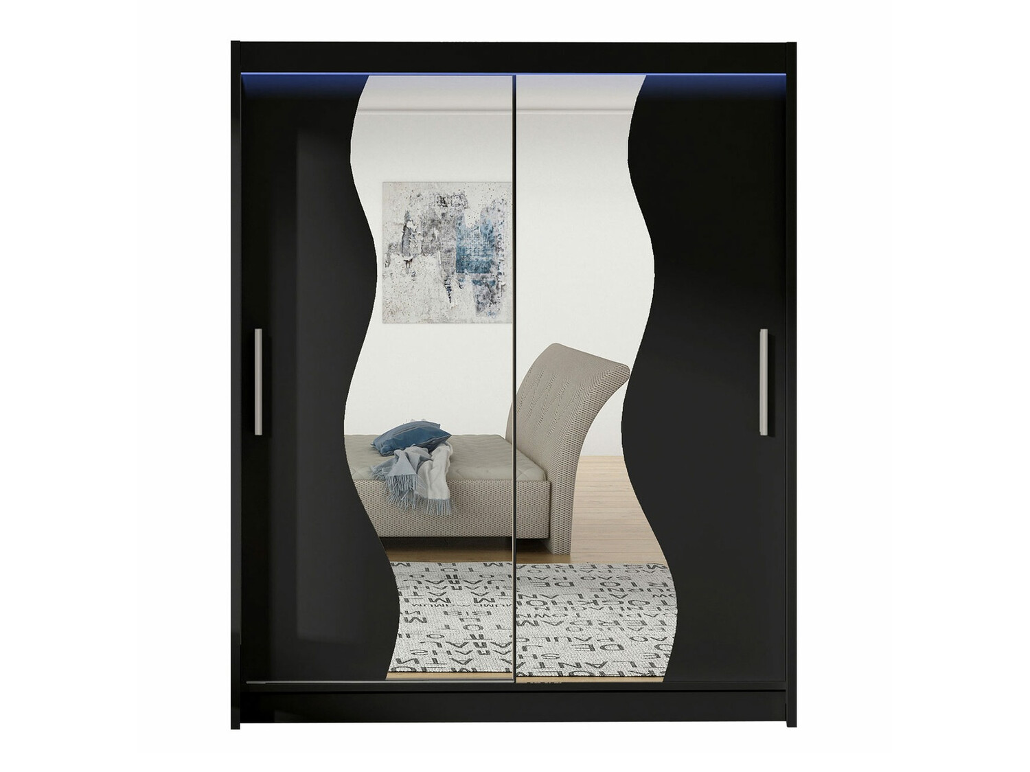 Kledingkast Closico 134 (Zwart)