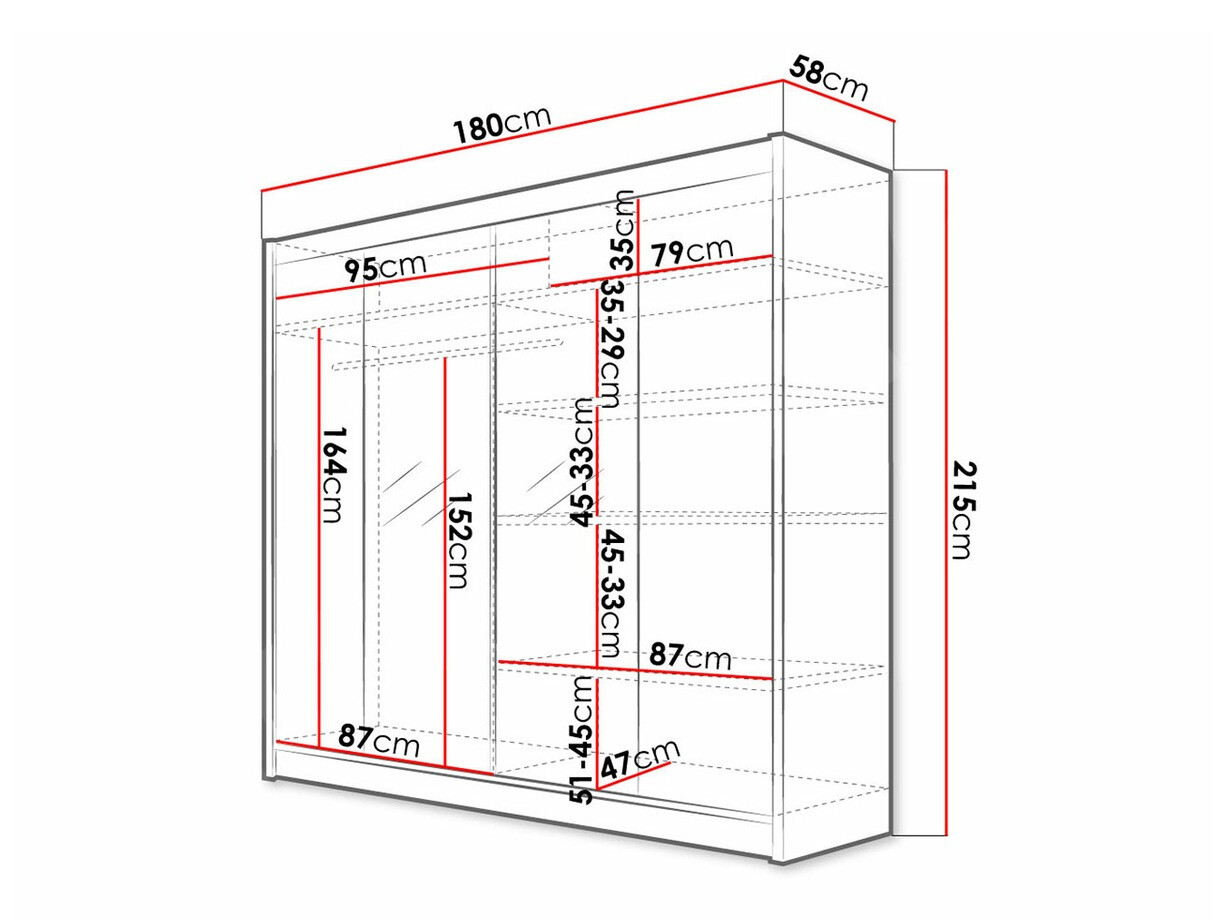 Kledingkast Closico 138 (Sonoma eik)