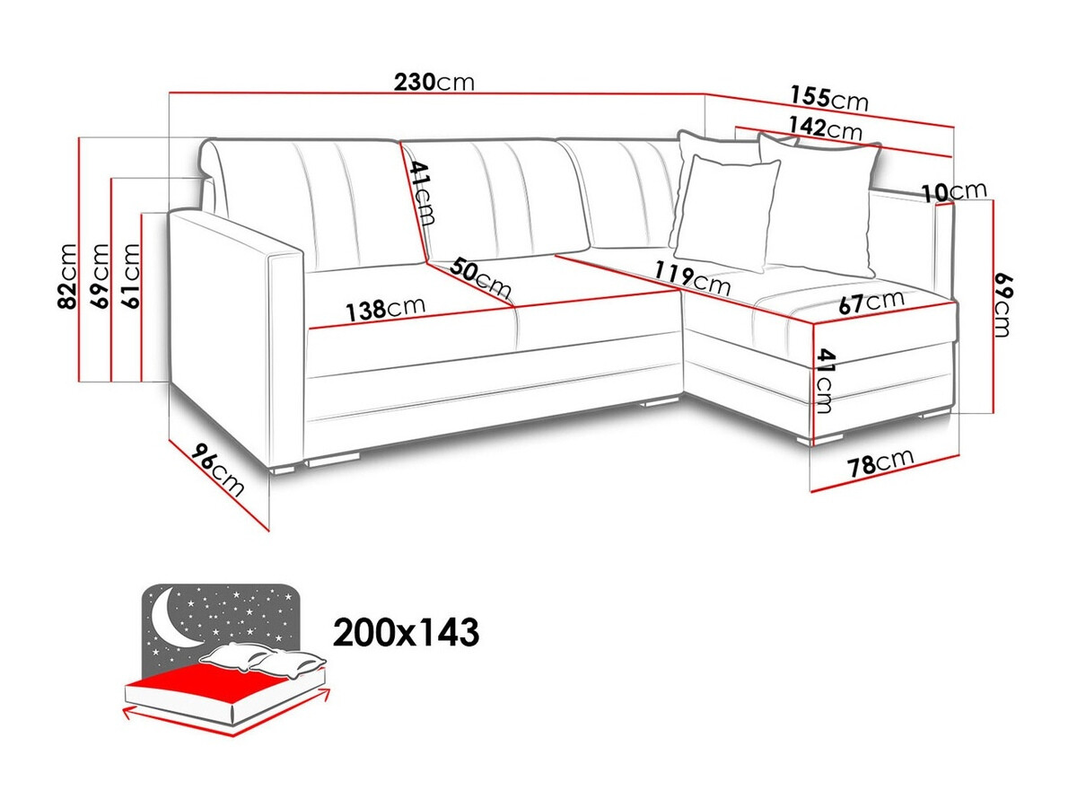 Hoekbank Edinburg 100 (Inari 28 + Cayenne 1112)