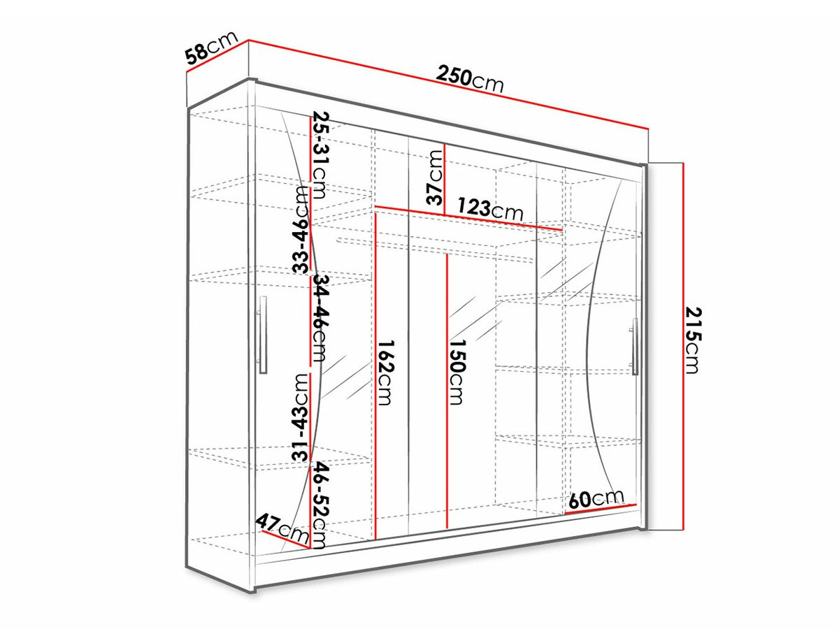 Kledingkast Closico 120 (Wit)