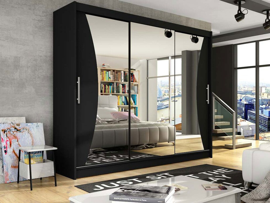 Kledingkast Closico 120 (Zwart)