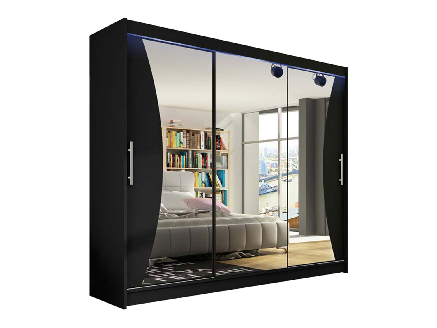 Kledingkast Closico 120 (Zwart)