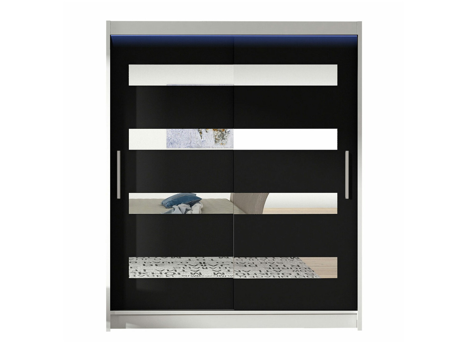 Kledingkast Closico Camera XIII (Wit + Zwart)