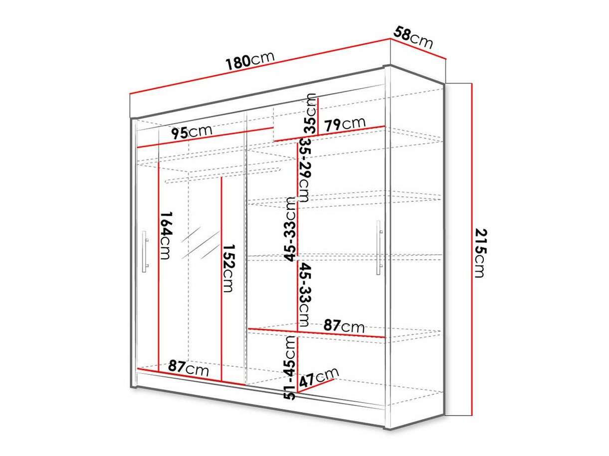 Kledingkast Closico Pallor VI (Wit)