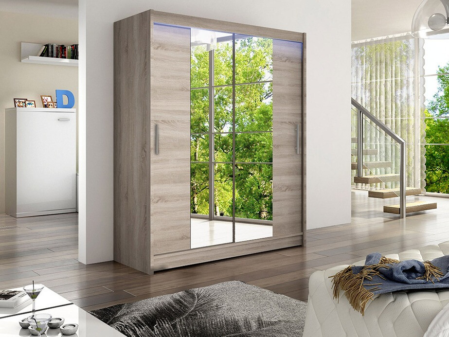 Kledingkast Closico 132 (Truffel eiken)