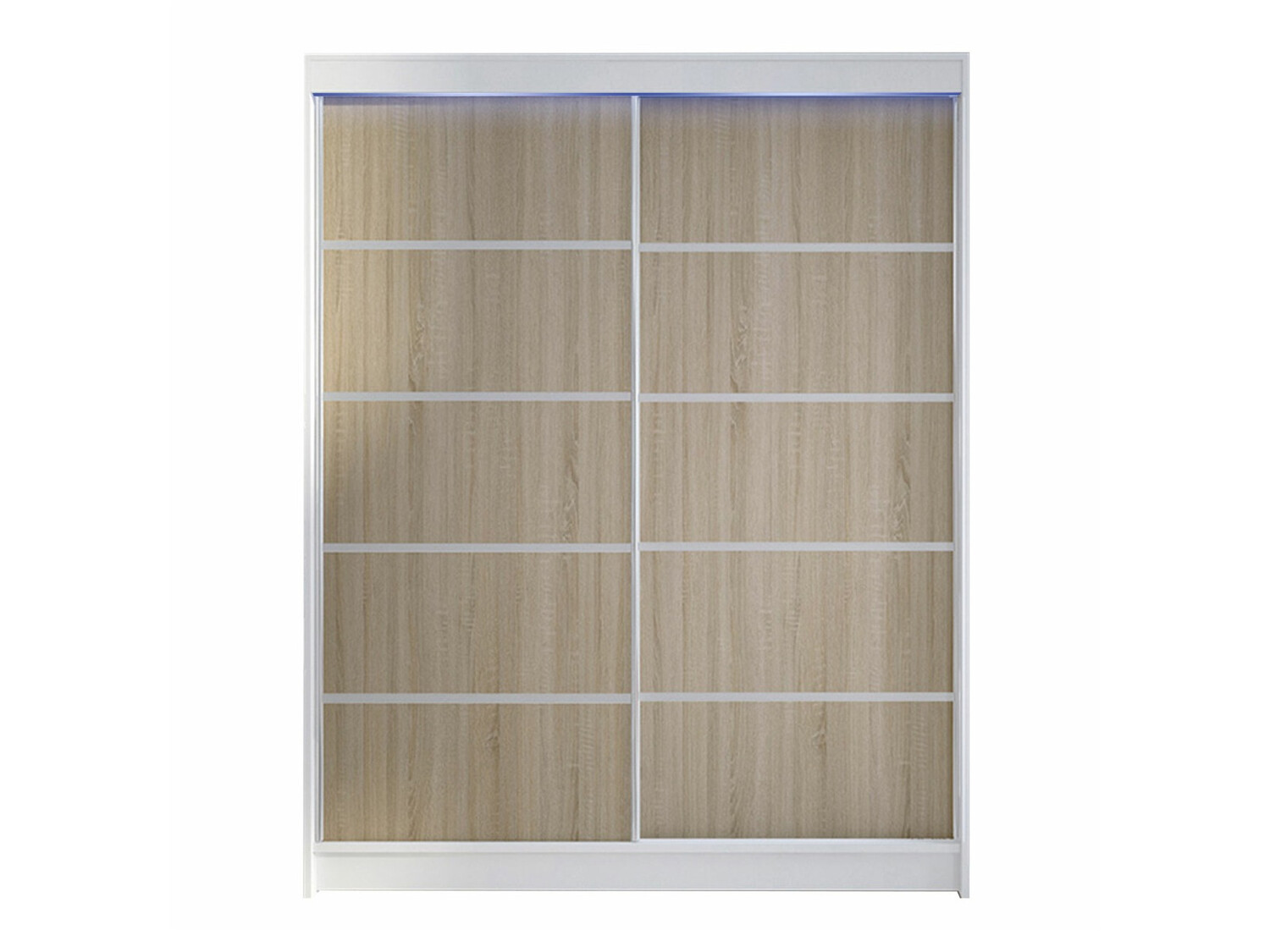 Kledingkast Closico Vastor IV (Wit + Sonoma eik)
