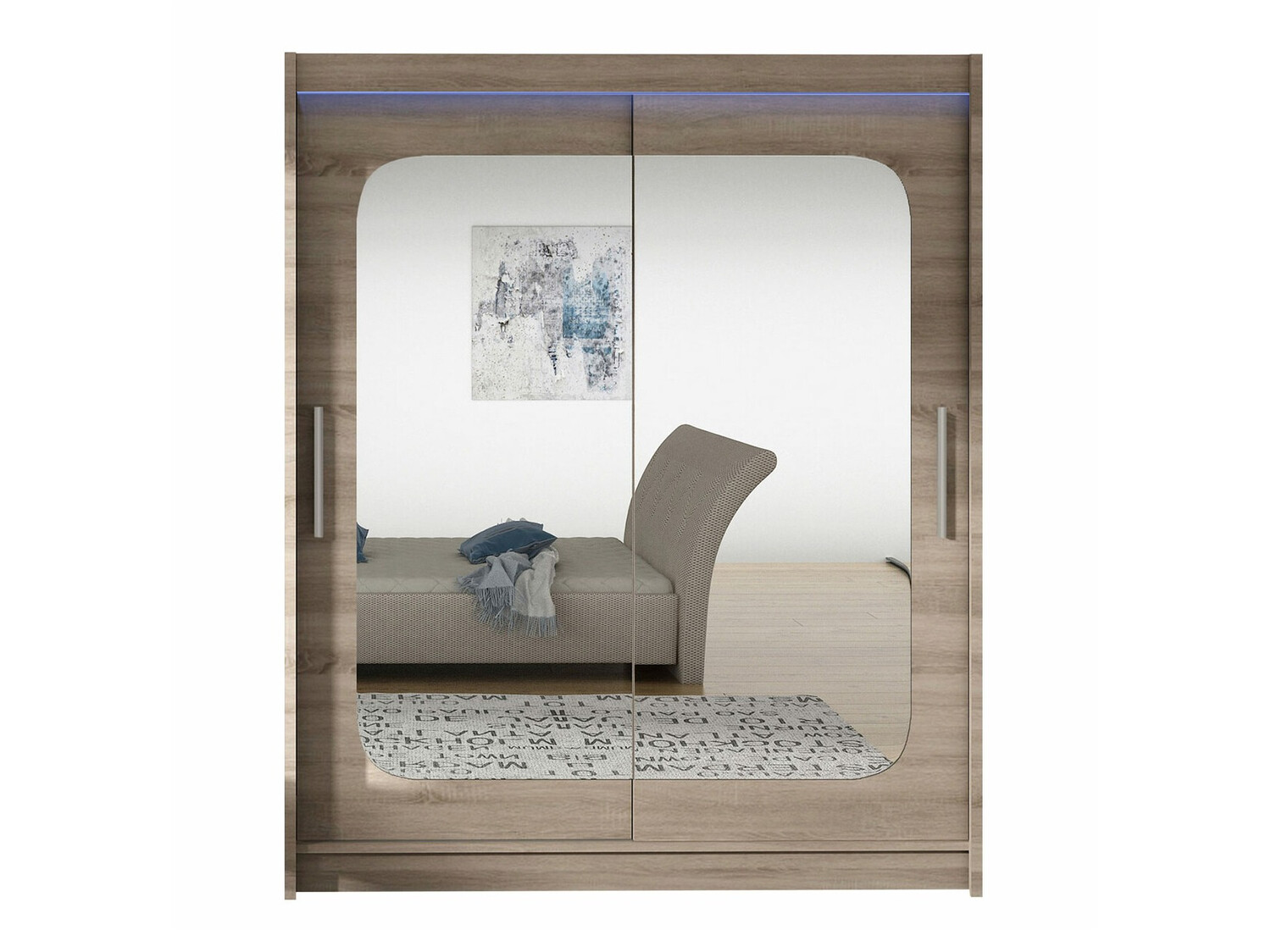 Kledingkast Closico 135 (Truffel eiken)