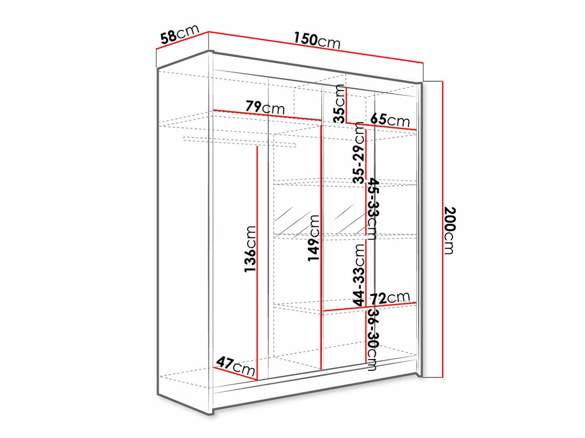 Kledingkast Closico 141 (Sonoma eik)