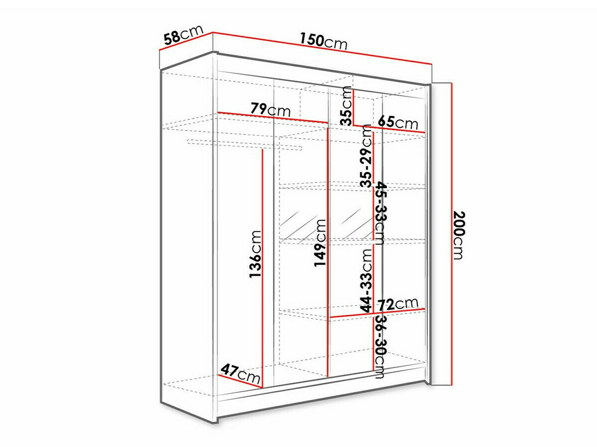 Kledingkast Closico 141 (Sonoma eik)