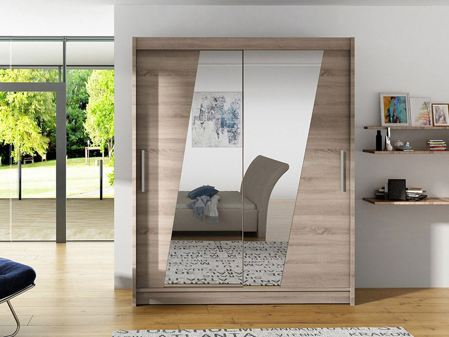 Kledingkast Closico 155 (Truffel eiken)