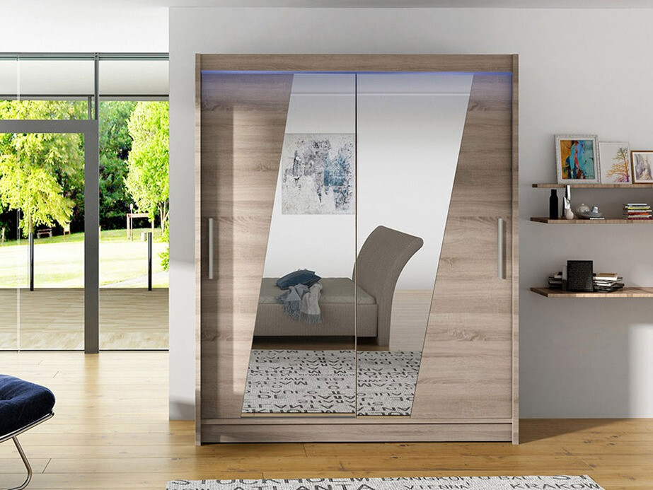 Kledingkast Closico 155 (Truffel eiken)