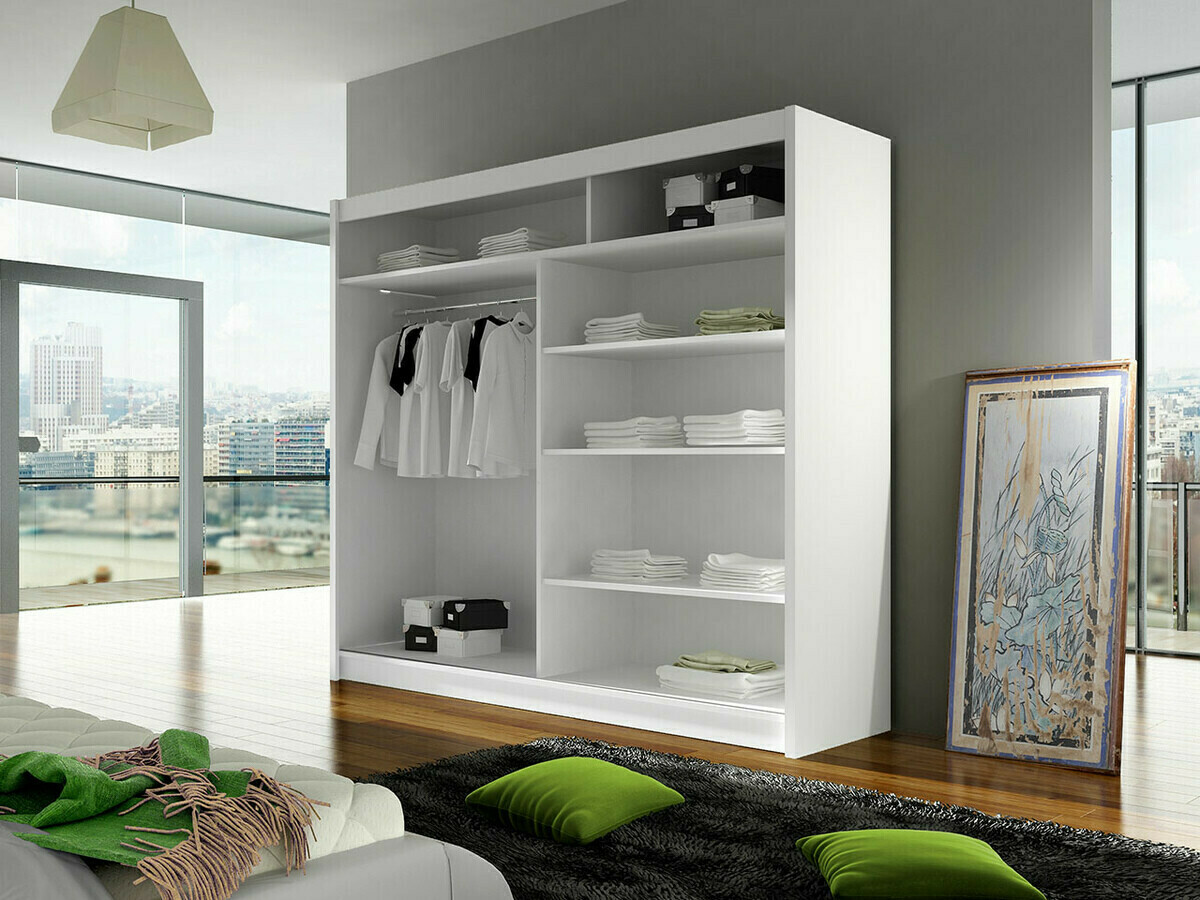 Kledingkast Closico Cavaris I (Wit + Sonoma eik)