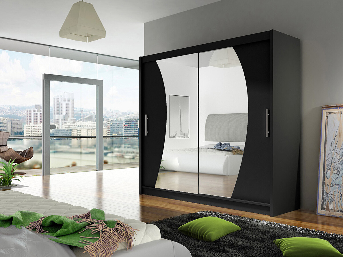 Kledingkast Closico Pallor IX (Zwart)