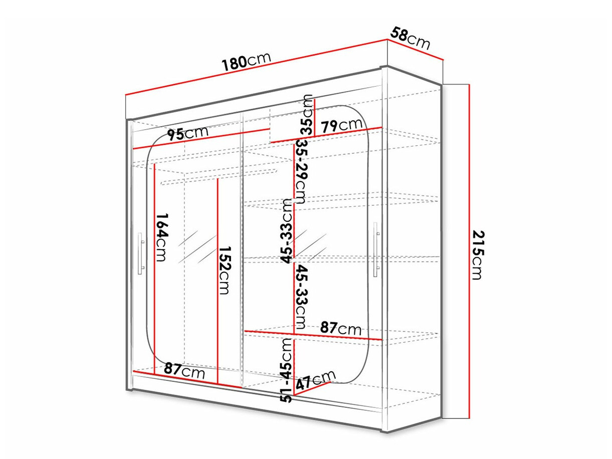 Kledingkast Closico Pallor VIII (Wit)
