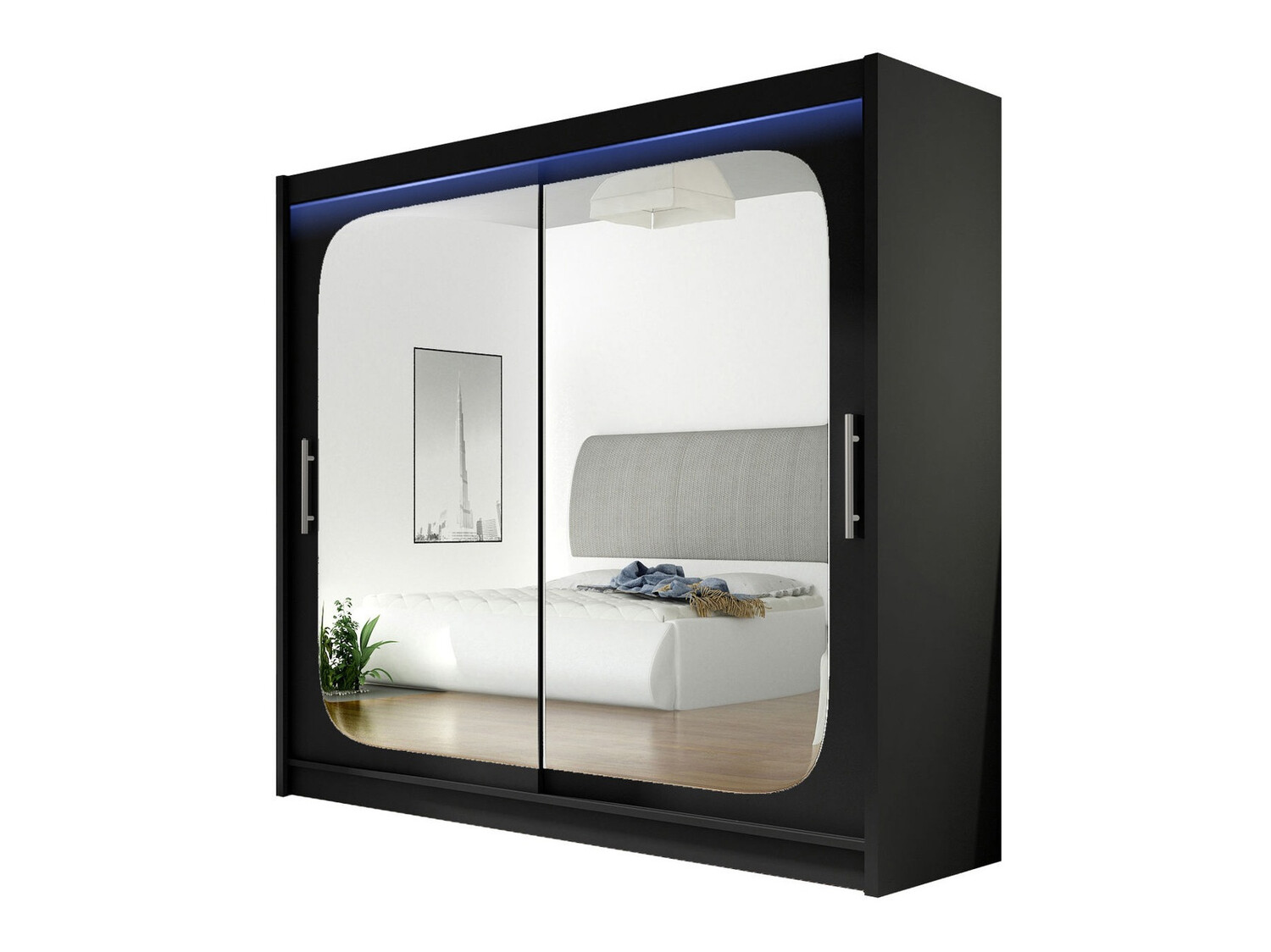 Kledingkast Closico Pallor VIII (Zwart)