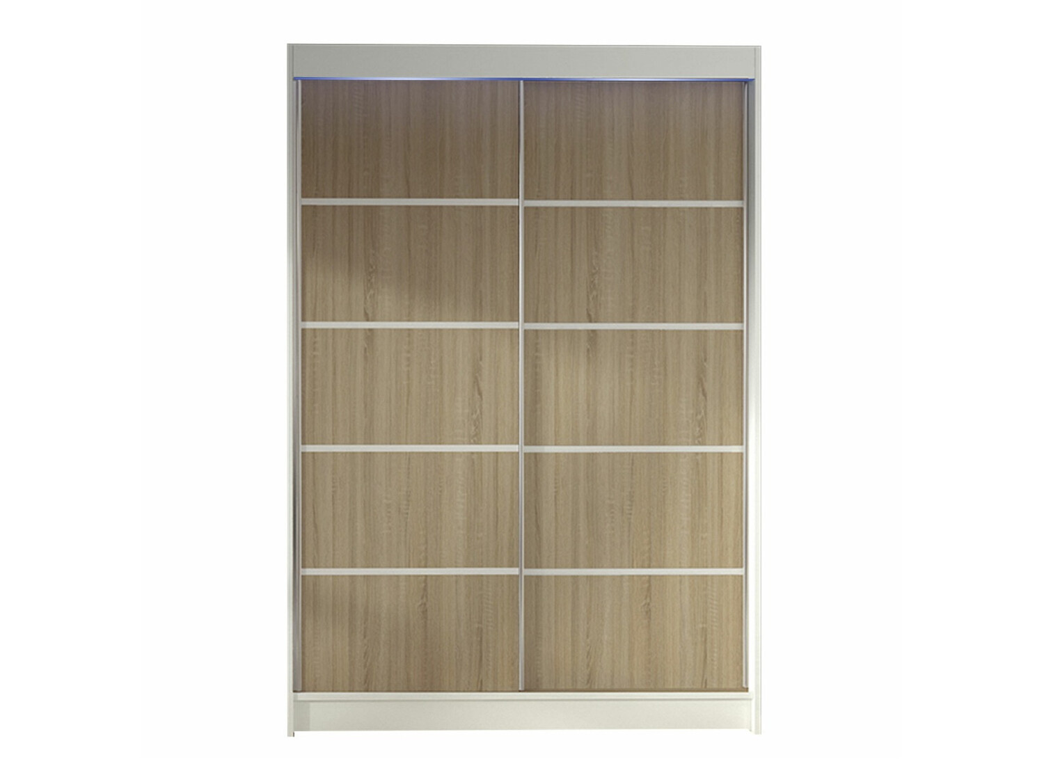 Kledingkast Closico Salvor IV (Wit + Sonoma eik)