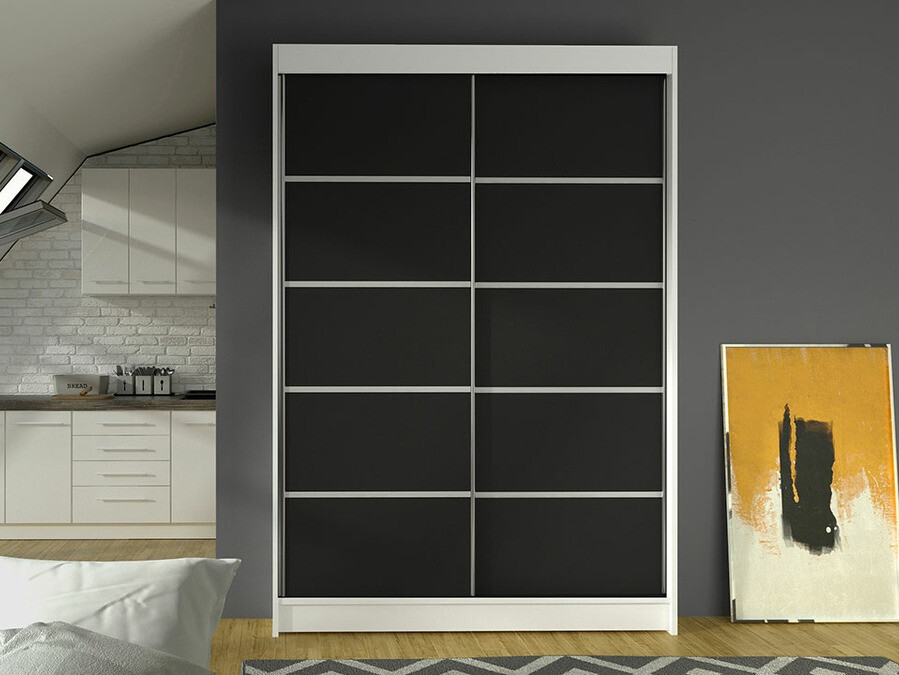 Kledingkast Closico Salvor IV (Wit + Zwart)
