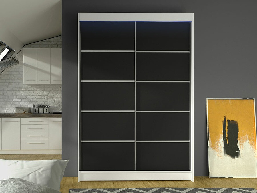 Kledingkast Closico Salvor IV (Wit + Zwart)