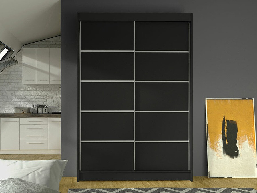 Kledingkast Closico Salvor IV (Zwart)
