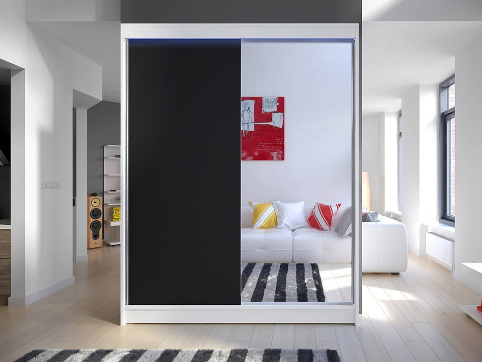 Kledingkast Closico Vastor I (Wit + Zwart)