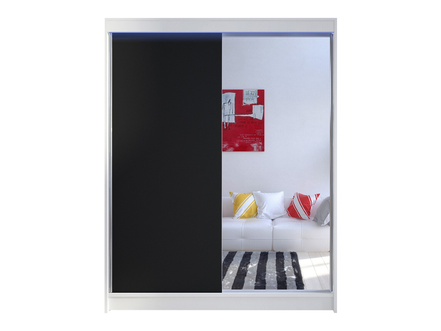 Kledingkast Closico Vastor I (Wit + Zwart)