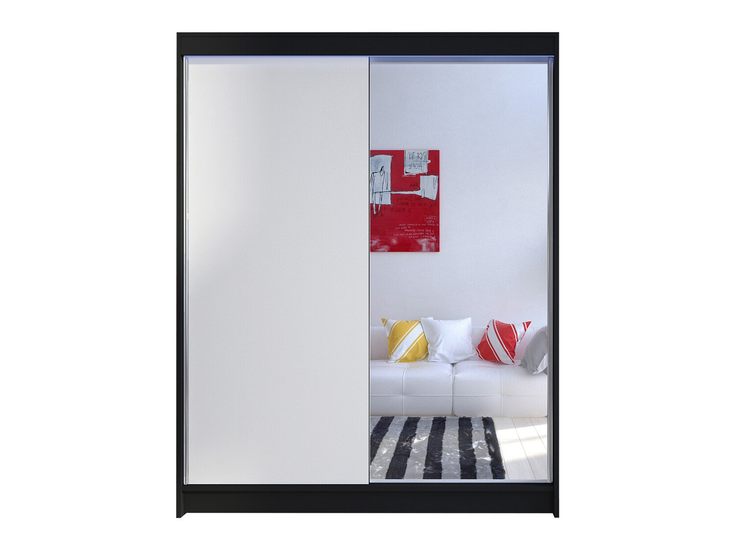 Kledingkast Closico Vastor I (Zwart + Wit)