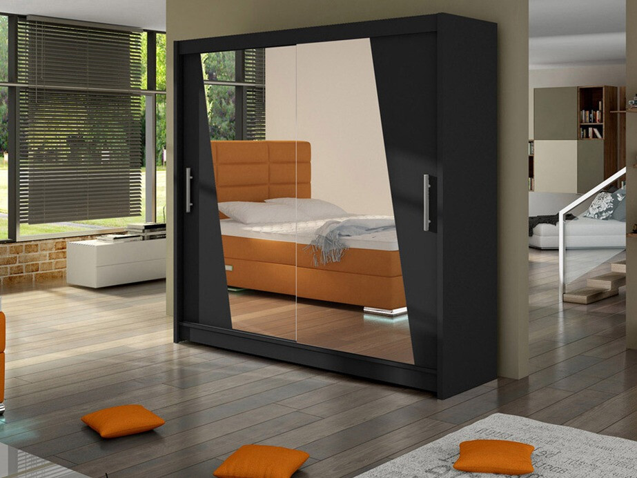 Kledingkast Closico 144 (Zwart)