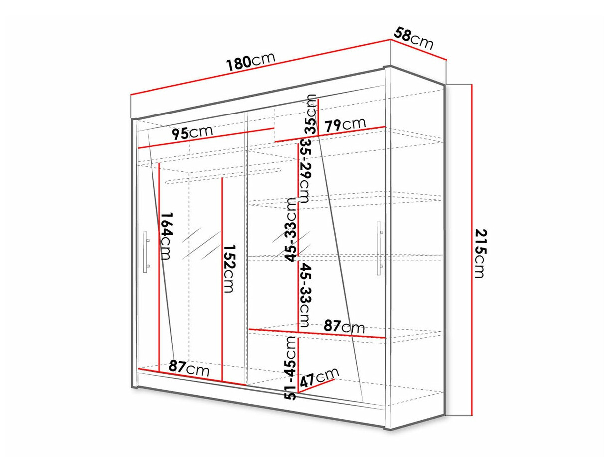Kledingkast Closico Pallor XIV (Wit)