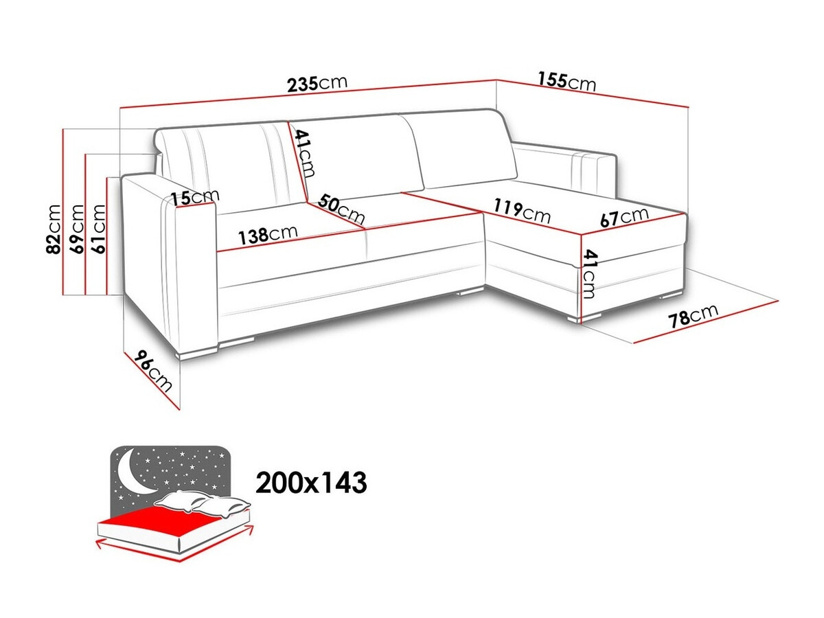 Hoekbank Edinburg 101 (Inari 26 + Cayenne 06)