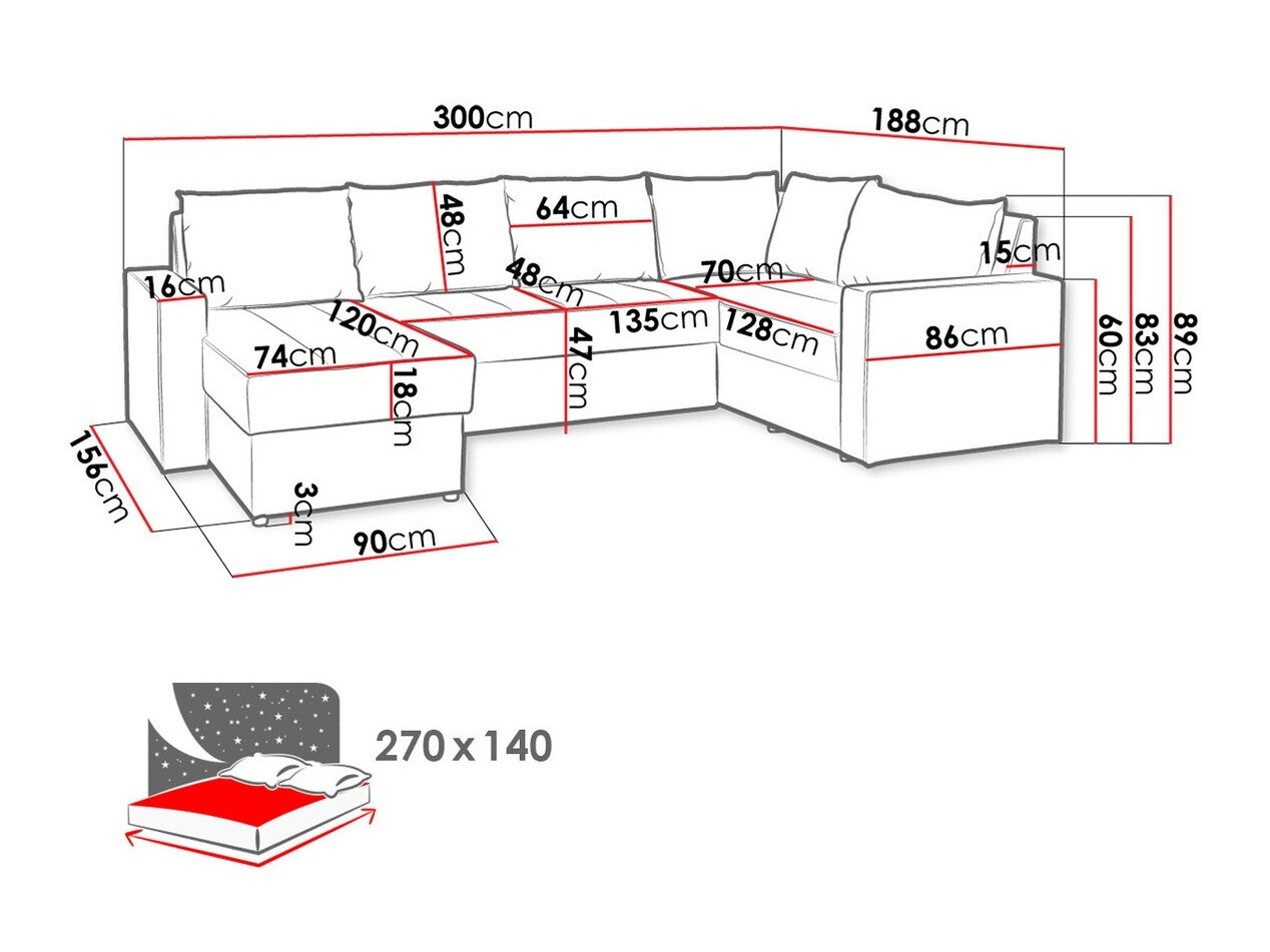 Hoekbank Providence 144 (Loca 21)