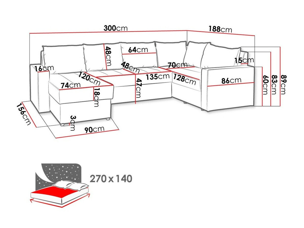 Hoekbank Providence 144 (Montana 101 + MDL 5)