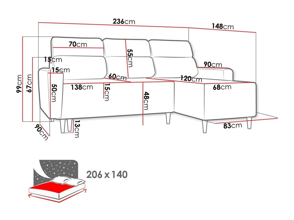 Hoekbank Stamford 102 (Itaka 11)