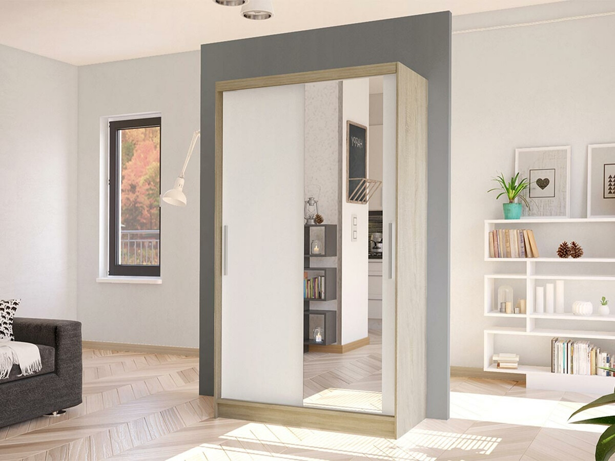 Kledingkast Closico 164 (Sonoma eik + Wit)